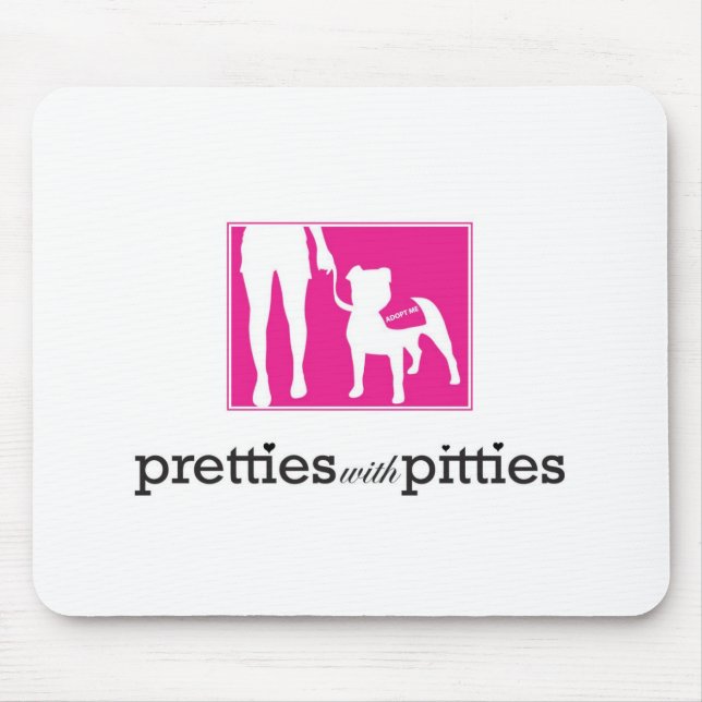 Pretties with Pitties Mouse Pad (Front)
