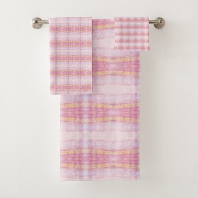 Prettiest Pink PlaidTowel Set (Insitu)