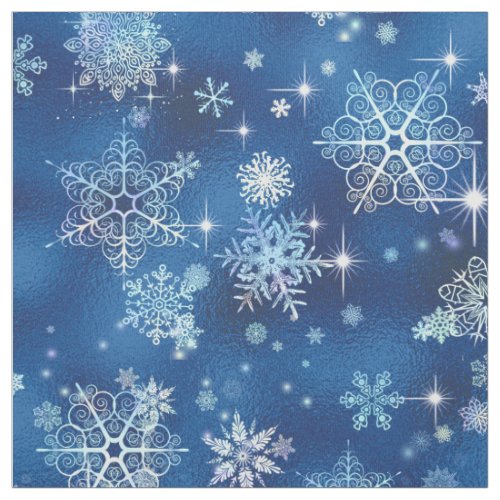 Prettiest Snowflakes Pattern Blue ID846 Tote Bag Fabric