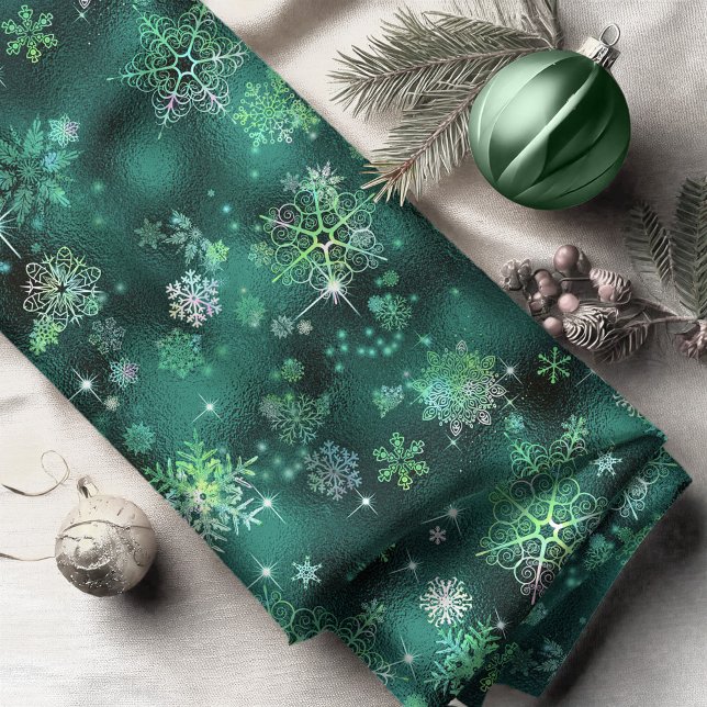 Prettiest Snowflakes Pattern Green ID846 Fabric (Creator Uploaded)
