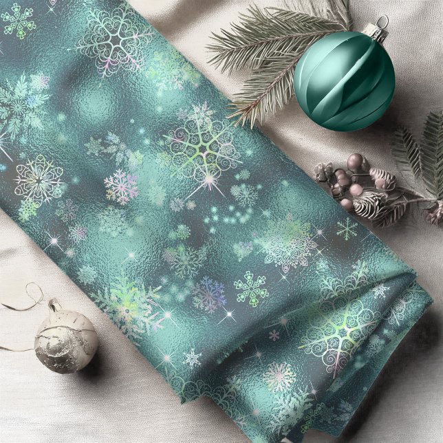 Prettiest Snowflakes Pattern Teal ID846 Fabric (Creator Uploaded)