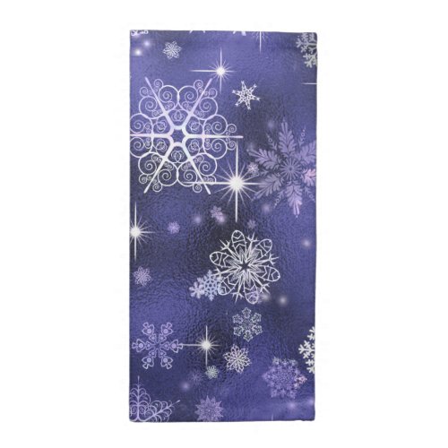 Prettiest Snowflakes Pattern Violet ID846 Cloth Napkin