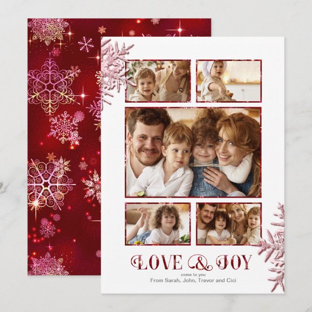 Prettiest Snowflakes Photo Template Red ID846 (Front/Back)