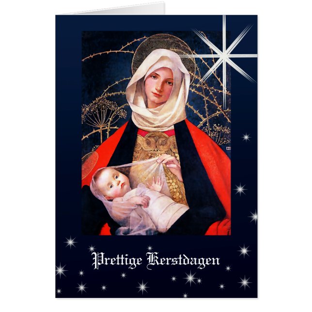 Prettige Kerstdagen. Christmas Card in Dutch (Front)