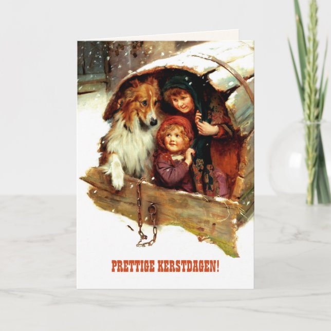 Prettige Kerstdagen. Christmas Card in Dutch (Front)