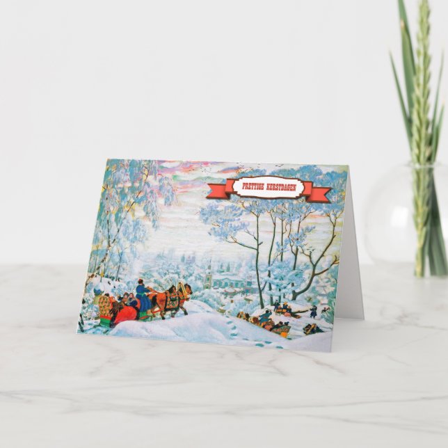 Prettige Kerstdagen.Christmas Cards in Dutch (Front)
