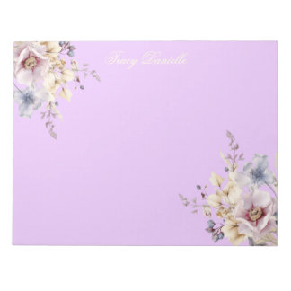 Prettty Lavender Spring Floral Bouquet  Notepad