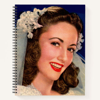 pretty 1940s bride notebook