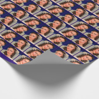 pretty 1940s bride wrapping paper