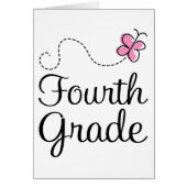 Pretty 4th Grade Pink Butterfly (Front)