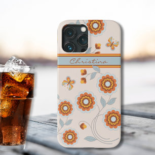 Pretty 70's Retro Butterfly Name Flower Power iPhone 12 Pro Max Case