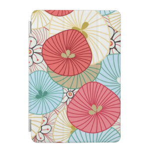 Pretty Abract Colorful Busy Floral Pattern iPad Mini Cover