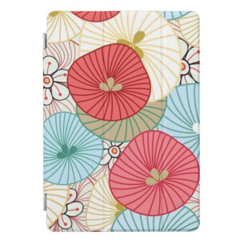 Pretty Abract Colorful Busy Floral Pattern iPad Pro Cover