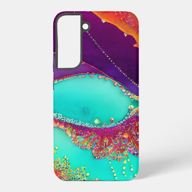 Pretty Abstract Beachy Art Samsung Galaxy Case (Back)