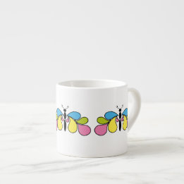 Pretty Abstract Butterfly Espresso Cup