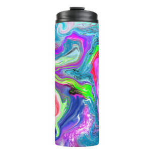 Pretty Abstract Colorful Fluid Art Thermal Tumbler