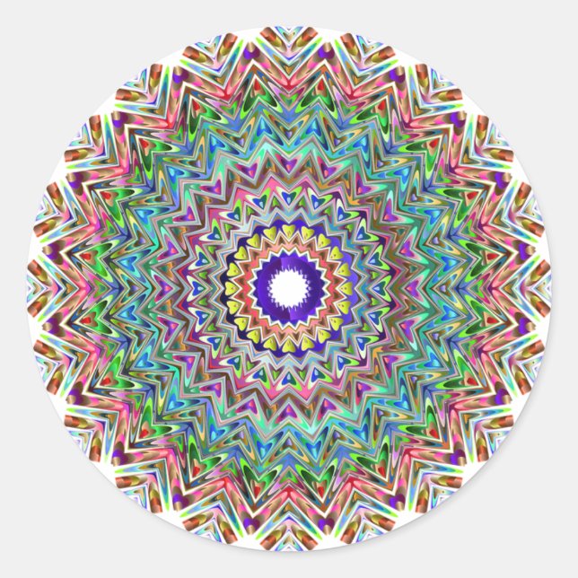 Pretty Abstract Colorful Sticker (Front)
