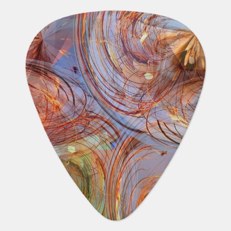 Pretty Abstract Floral Guitar Pick