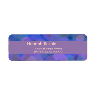 Pretty Abstract in Blue, Purple, and Green Label