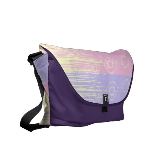 Pretty Abstract in Pale Pink and Yellow Courier Bag