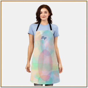 Pretty Abstract Pastel Dreamy Ellipses Apron