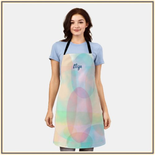 Pretty Abstract Pastel Dreamy Ellipses  Apron