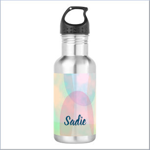 Pretty Abstract Pastel Dreamy Ellipses Stainless Steel Water Bottle