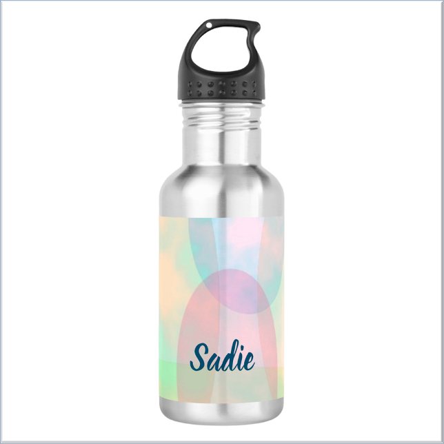 Pretty Abstract Pastel Dreamy Ellipses Stainless Steel Water Bottle (Bookmark my store!
https://www.zazzle.com/store/capricepetit/products)