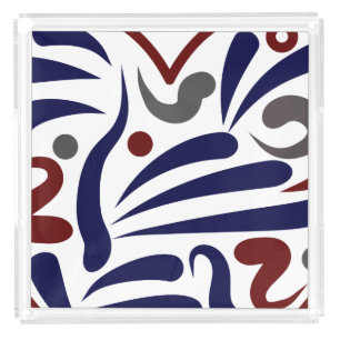 Pretty abstract pattern acrylic tray