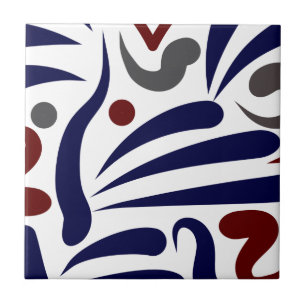 Pretty abstract pattern ceramic tile