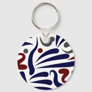 Pretty abstract pattern keychain