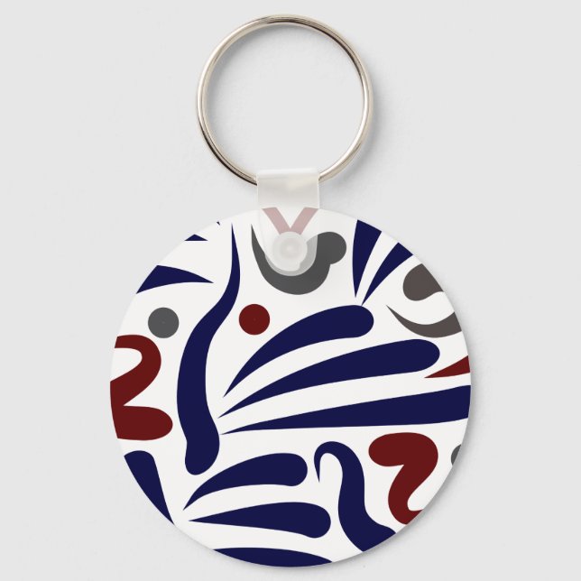 Pretty abstract pattern keychain (Front)