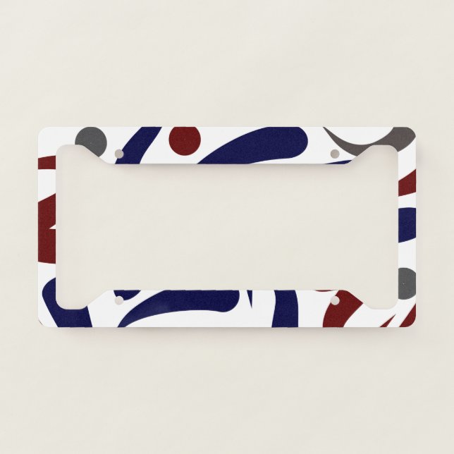 Pretty abstract pattern license plate frame (Front)