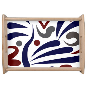 Pretty abstract pattern serving tray