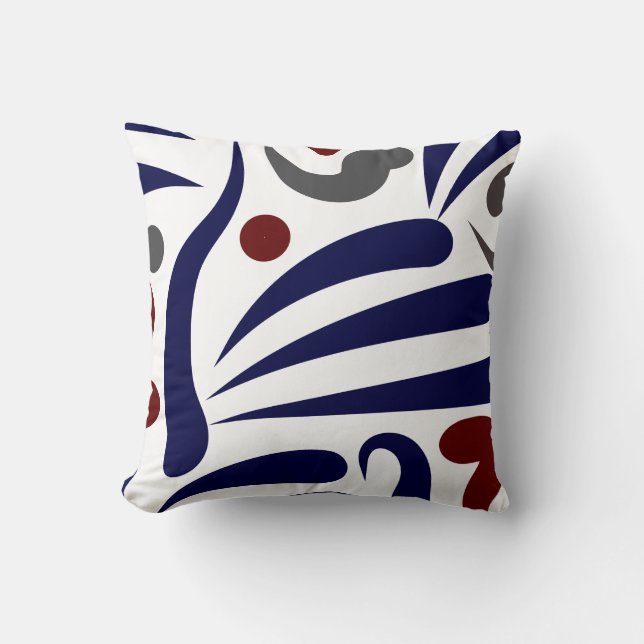 Pretty abstract pattern throw pillow (Front)