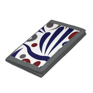 Pretty abstract pattern tri-fold wallet