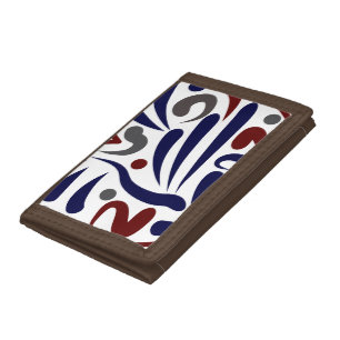 Pretty abstract pattern tri-fold wallet