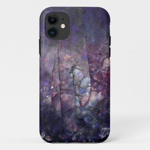 Pretty Abstract Purple Abalone Decay iPhone 11 Case