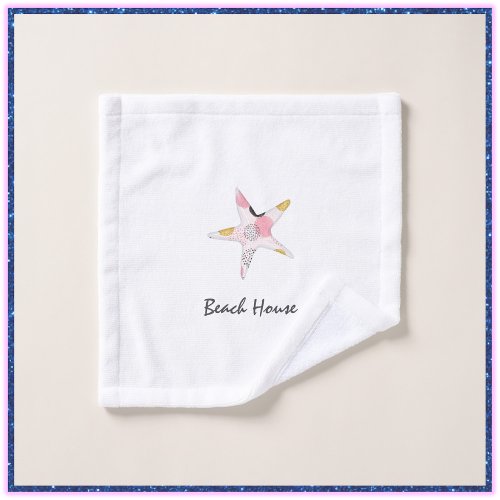 Pretty Abstract Starfish Beach House Bath Towel Set