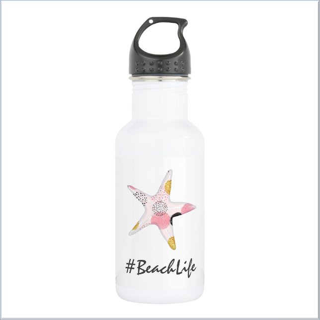 Pretty Abstract Starfish Beach Life Stainless Steel Water Bottle (Bookmark my store!
https://www.zazzle.com/store/capricepetit/products)