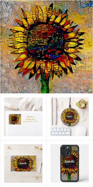 Pretty Abstract Sunflower Painting Collection