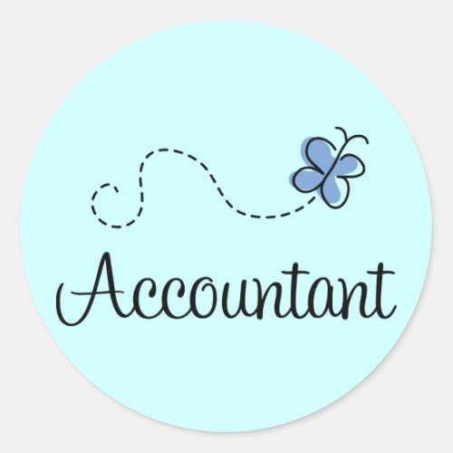 Pretty Accountant Classic Round Sticker