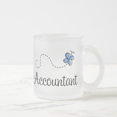 Pretty Accountant Frosted Glass Coffee Mug
