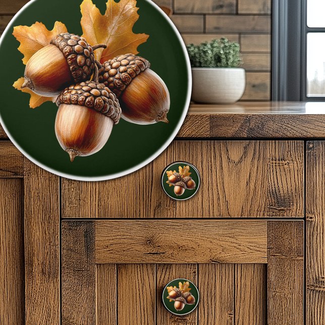 Pretty Acorns Oak Leaves   Ceramic Knob (Creator Uploaded)