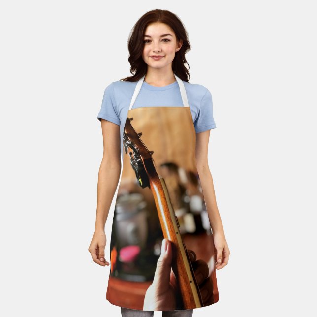 Pretty Acoustic Guitar Apron (Worn)