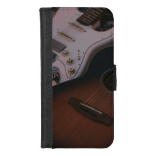 Pretty Acoustic Guitar iPhone 8/7 Wallet Case