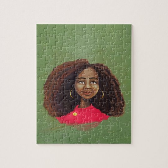 Pretty African Girl Jigsaw Puzzle  Zazzle.com