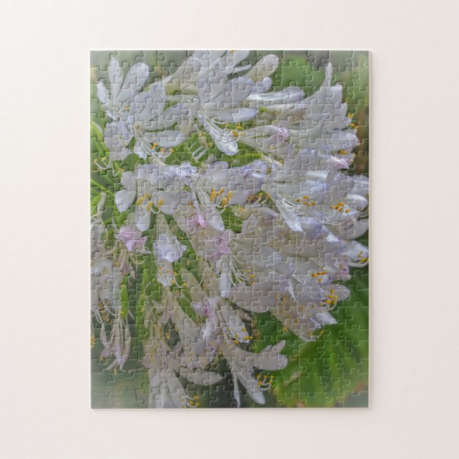 Pretty Agapanthus Lily Floral Garden Puzzle (Vertical)