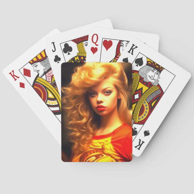 Pretty Ai Lady Poker Cards (Back)