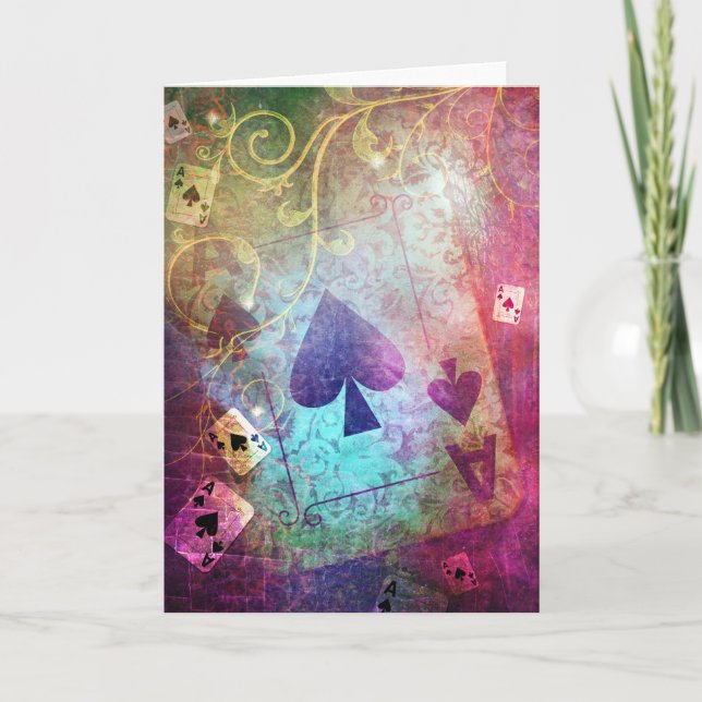 Pretty Alice in Wonderland Inspired Ace of Spades Card (Front)